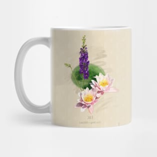 July Flower Birth Month Illustration Mug